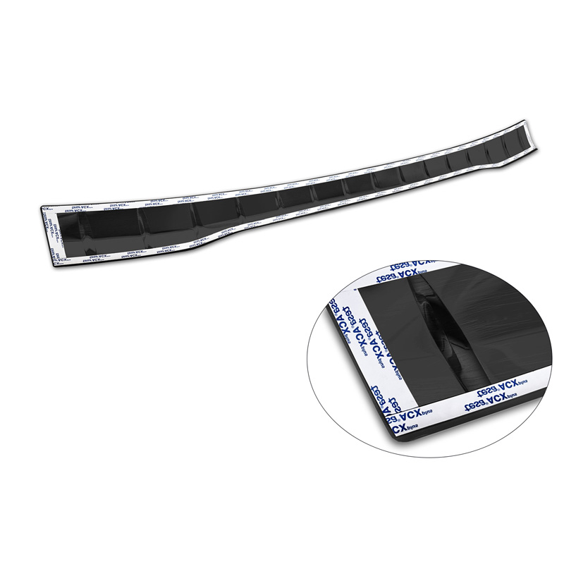 Black Stainless Steel Rear bumper protector  Ford Transit Custom & Tourneo Custom (V710) 2023- / Volkswagen Transporter T7 2024- 'Ribs'