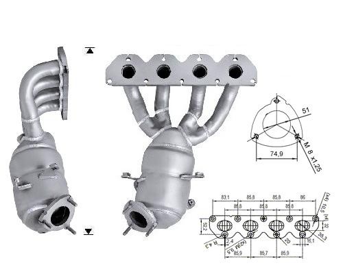 Opel ASTRA 1.8i 16V 1796 cc 103 Kw / 140 cv Z18XER Magnaflow CAT