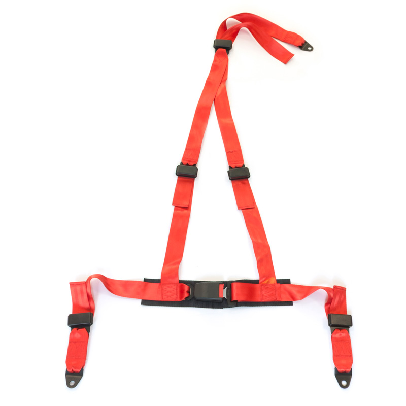 Racing Seat Belt 3-Point Red + E-mark (2-inch)