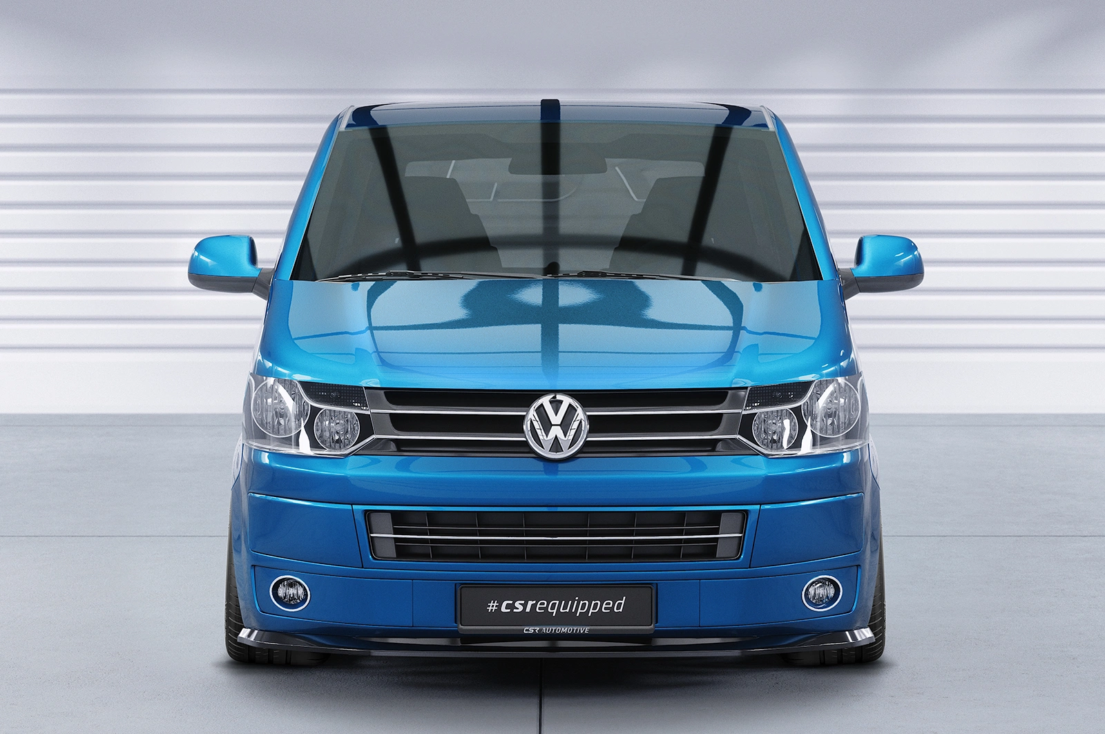 Voorspoiler passend voor VW T5 Bus glans zwart – 09/2009–07/2015