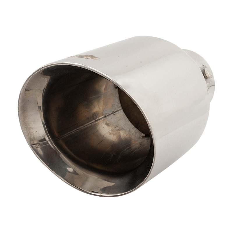 Simoni Racing Exhaust Tip Round/Slanting Inox - Ø114xL210mm - Installation ->60mm