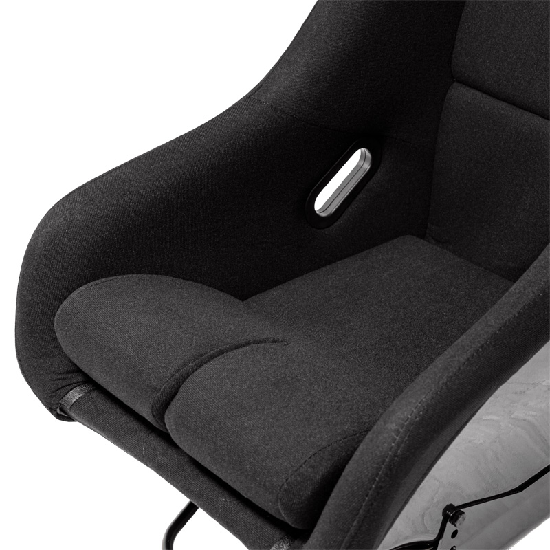 Sport seat 'FS' - Black - Non-reclinable fibreglass back-rest - incl. slides