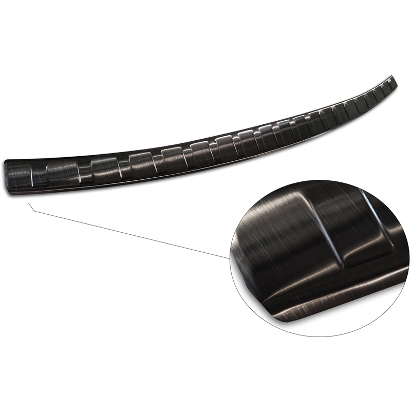 Black Stainless Steel Rear bumper protector  Skoda Enyaq iV 2020- excl. Coupe 'Ribs'