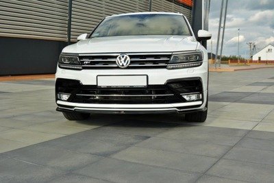 Voorspoiler passend voor VW Tiguan 2 15-20 R-Line Glans Zwart