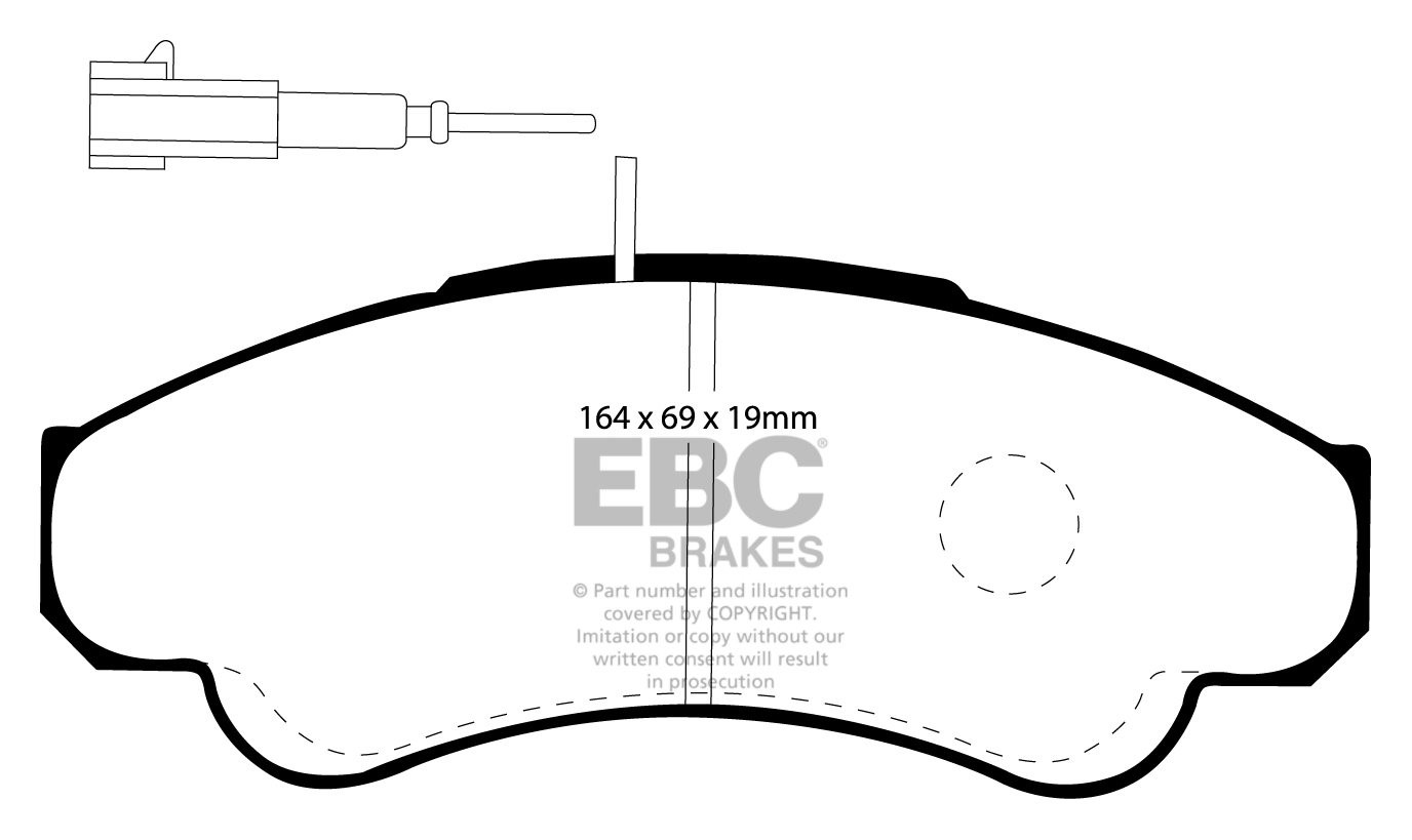 EBC Brakes FIAT BEDRIJFSWAGEN Ducato (1.8 ton) 2.3 TD 2003-2006