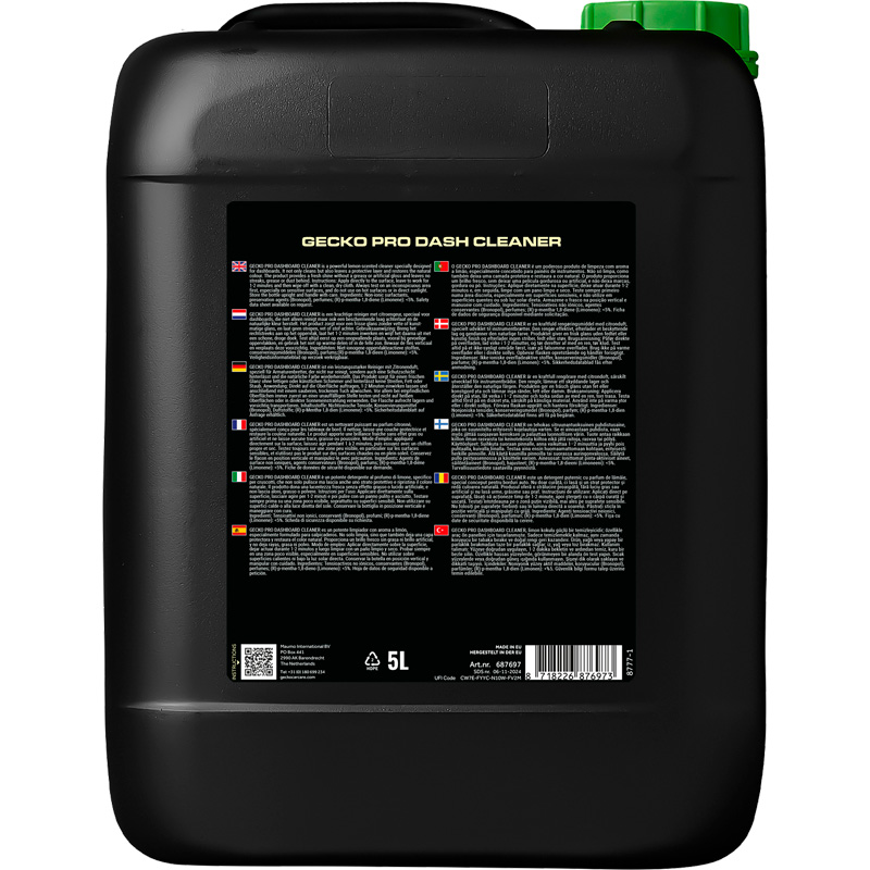 Gecko Dashboard Cleaner 5 Liter 697
