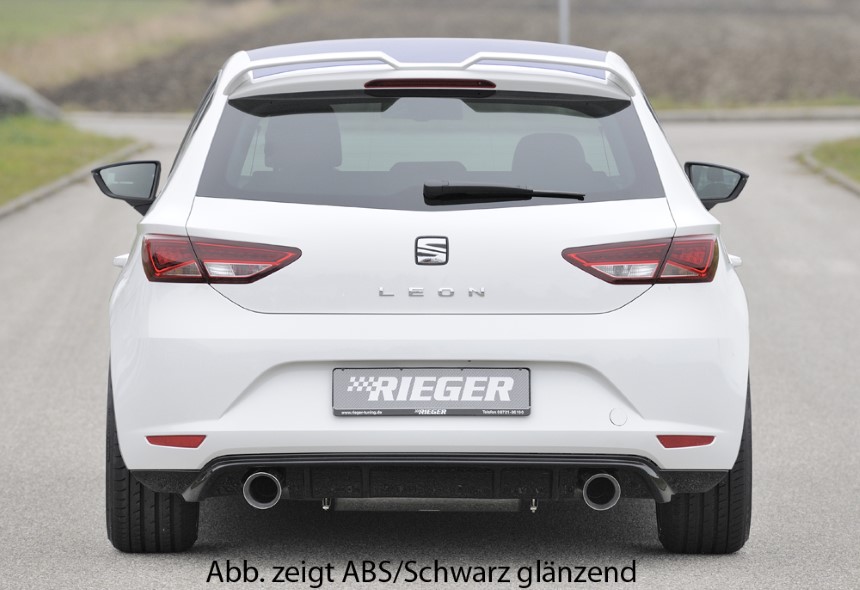 Diffuser passend voor Seat Leon F5 Rieger sportuitlaat links + rechts carbon-look