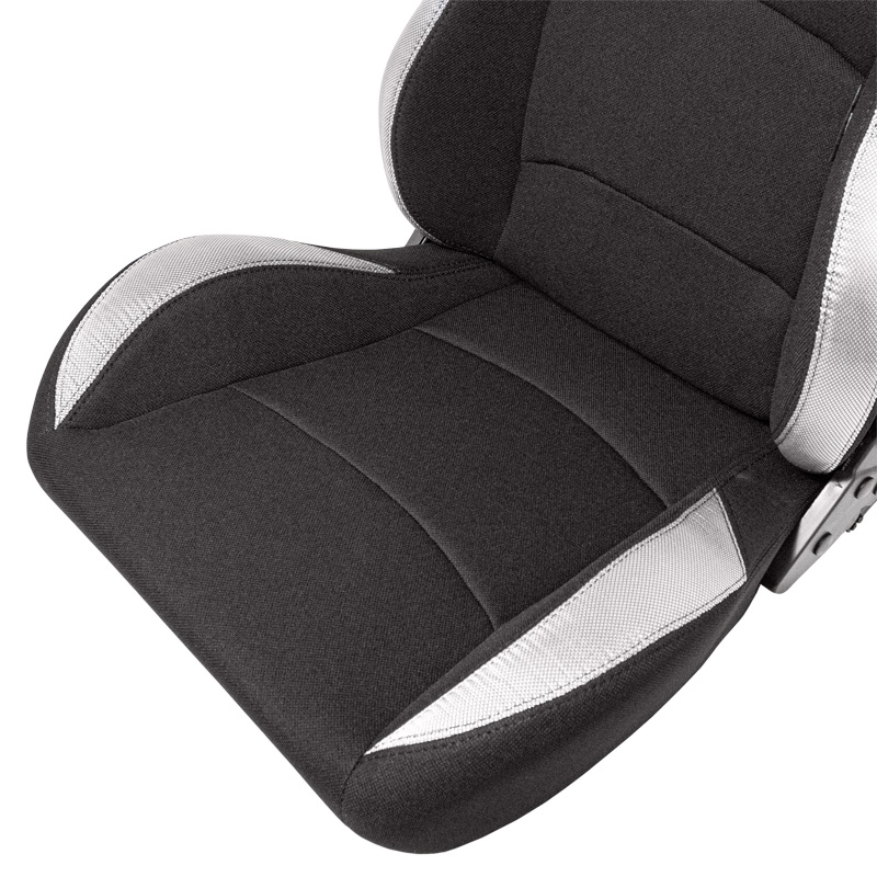 Sport seat 'BS2' - Black - Dual-side reclinable fibreglass back-rest - incl. slides