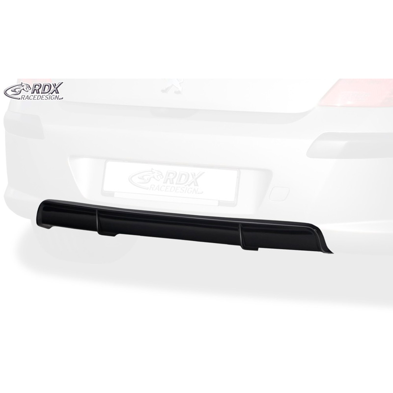 Rear bumper skirt 'Diffuser'  Peugeot 308 HB 2007-2013 (ABS glossy black)
