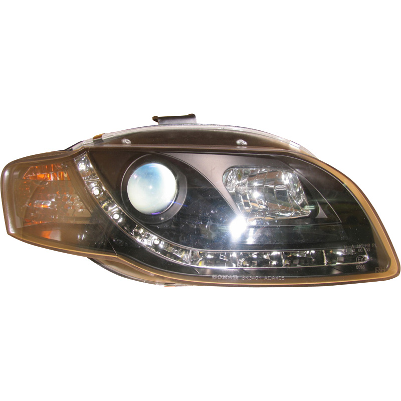 Set Headlights in DRL-Look  Audi A4 B7 2005-2008 - Black