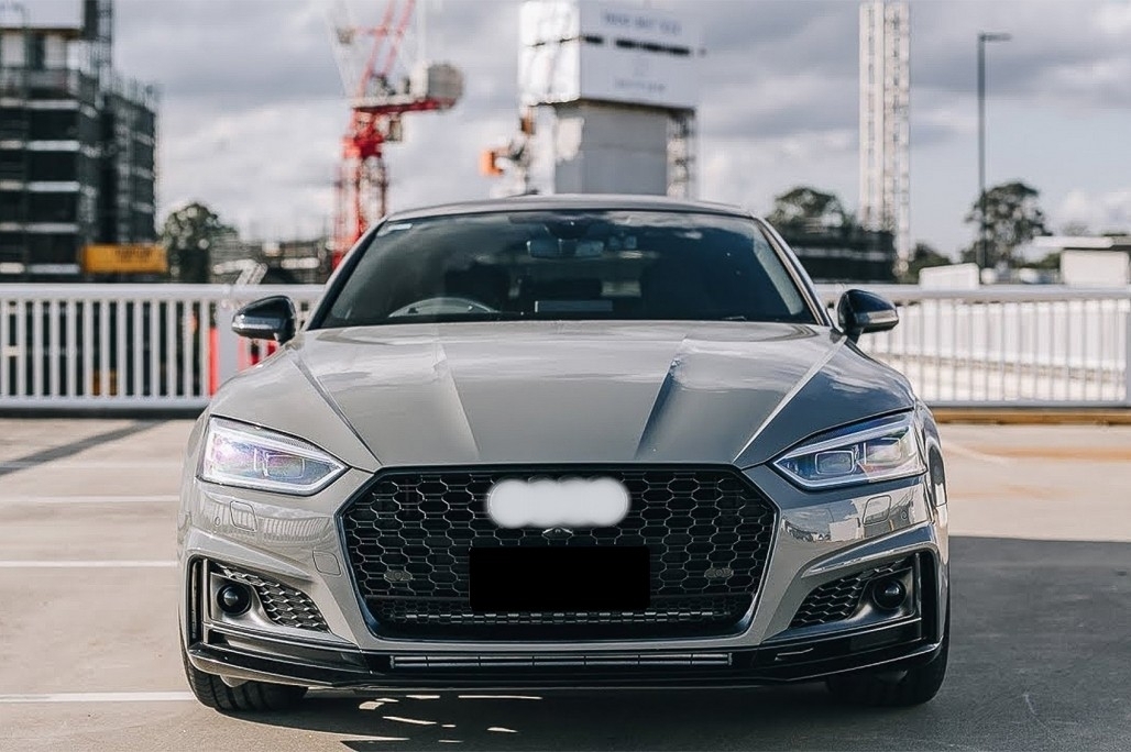 Grill passend voor Audi A5 F5 2017-2019 RS5 Look Look Glans Zwart