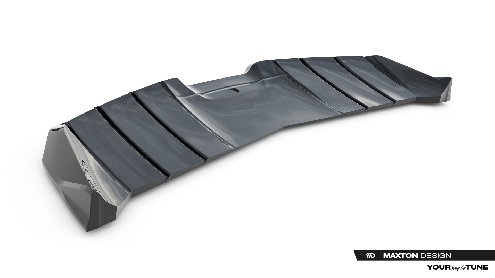 Diffuser passend voor Mercedes-AMG GT R C190 Facelift Glans Zwart + LED