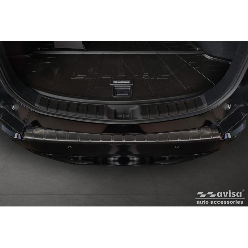 Black Stainless Steel Rear bumper protector  Lexus RZ 2023- 'Ribs'