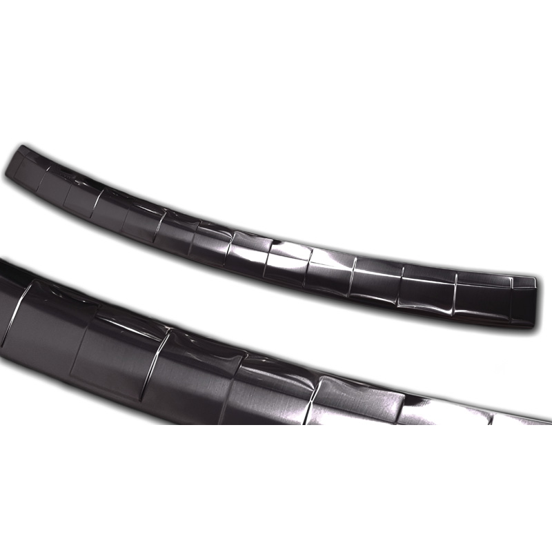 Black Stainless Steel Rear bumper protector  Skoda Octavia IV Kombi 2020-2024 & FL 2024- (incl. RS, excl. Scout) 'Ribs'