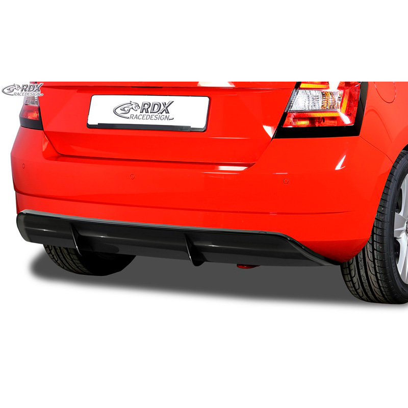 Rear bumper skirt 'Diffuser'  Skoda Fabia III HB (NJ) 2014- (ABS glossy black)