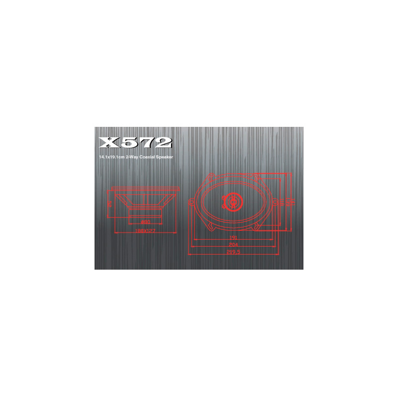 Excalibur X572 – 5"" x 7"" (13 x 18cm) 2-Way Coaxial 450W Car Speakers