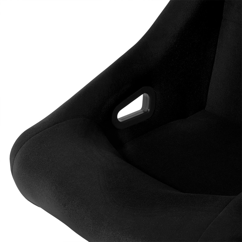 Sport seat 'Zandvoort' - Black - Non-reclinable back-rest - incl. slides