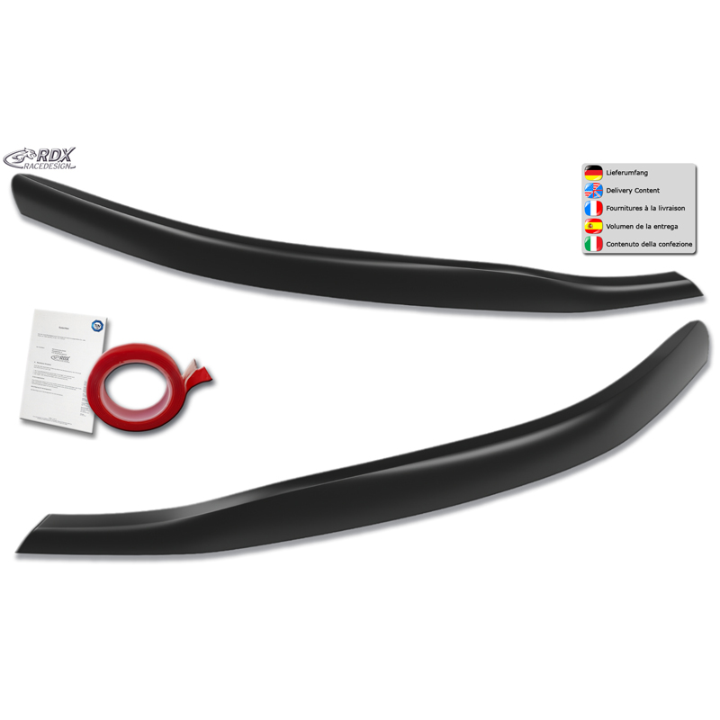 RDX Head light spoilers  Ford Transit Custom & Tourneo Custom (V710) 2023- (with Halogen) (ABS)