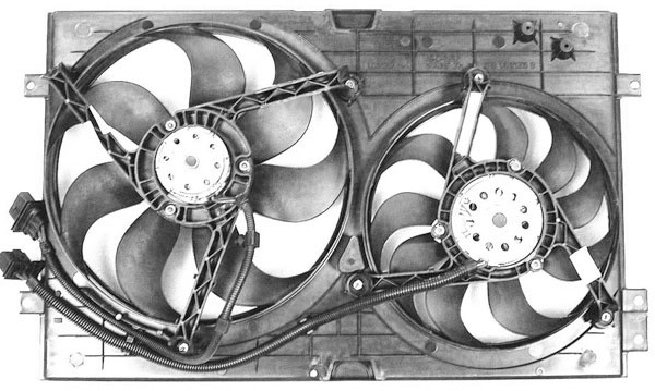 DUBBELE FAN AUDI A3GOLF 97-03 1.4 /1.8/2.3 VR5 +A/C