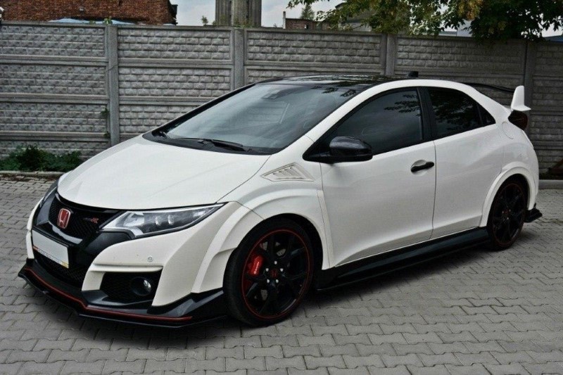Voorspoiler Honda Civic IX Type R V.1 Glanzend Zwart