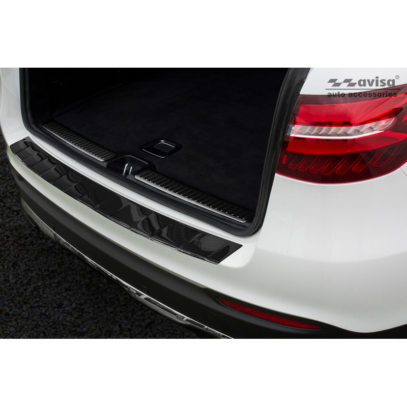 Real 3D Carbon Rear bumper protector  Mercedes GLC 2015-2019 & FL 2019- 'Ribs'