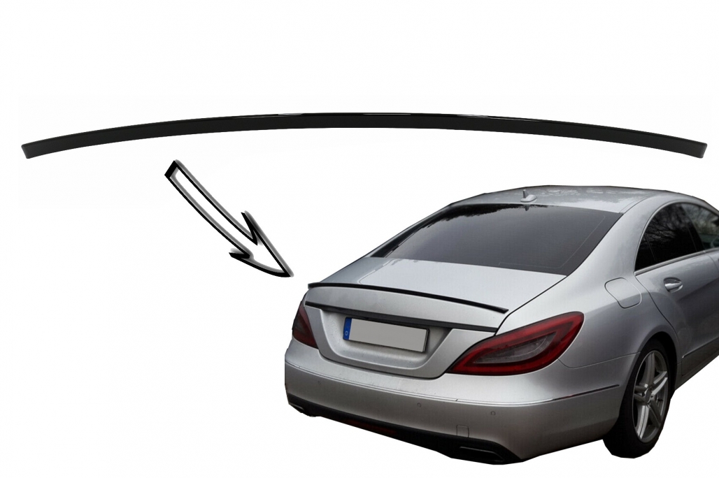 Spoiler passend voor Mercedes CLS Class W218 (2010-2018) Limousine Glans Zwart