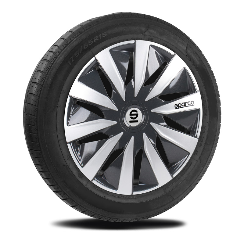Sparco Wheel Covers Lazio - 14-inch - Grey/Silver - Set of 4 pieces