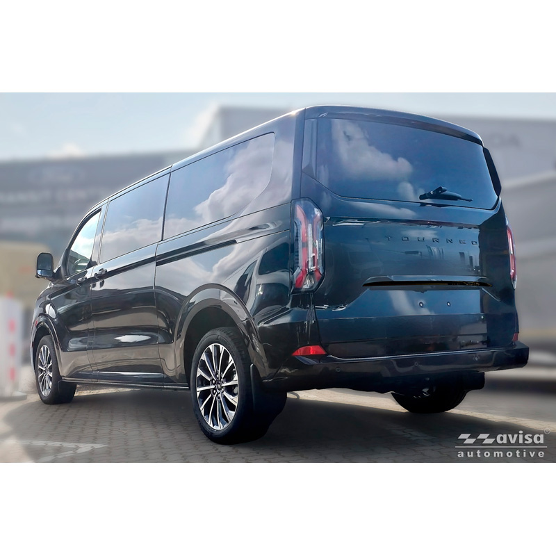 Avisa Black Chrome Stainless Steel Tailgate Trim  Ford Tourneo Custom II (V710) 2023- (with rear hatch)