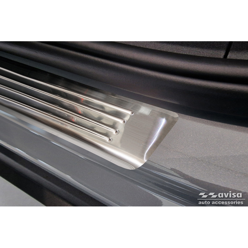 Inox door sill protectors  Volvo EX30 2023- - 'Lines' - 4-pieces