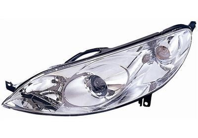 koplamp, H7+H1, elektr verstelb, incl motor, links Peugeot 407,