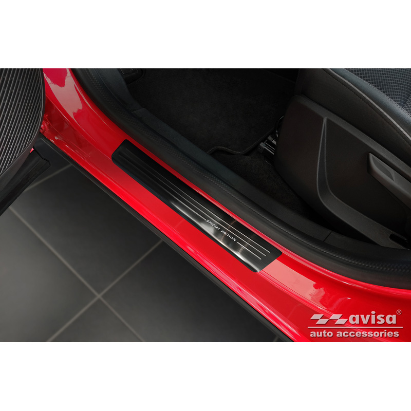 Black Inox door sill protectors  Renault Arkana 2020- - 'Special Edition' - 4-pieces