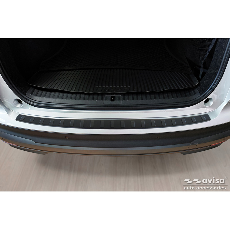 Matt Black Stainless Steel Rear bumper protector  Skoda Enyaq iV / Enyaq Coupe iV 2022- 'Ribs'