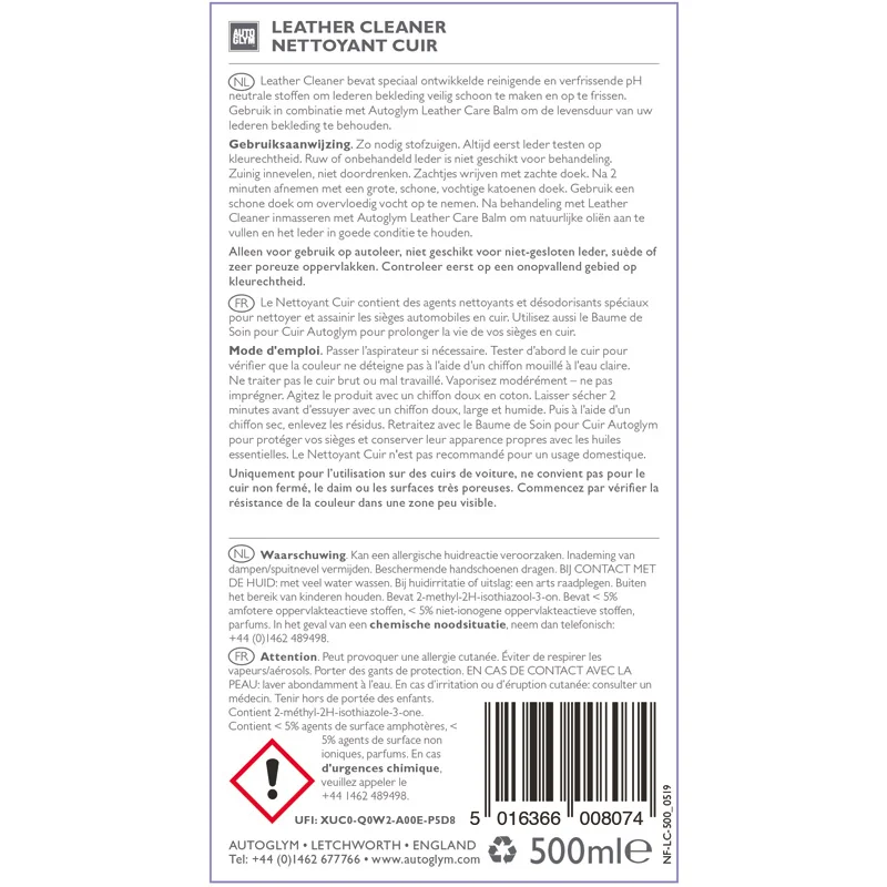 Autoglym Leather Cleaner 500ML