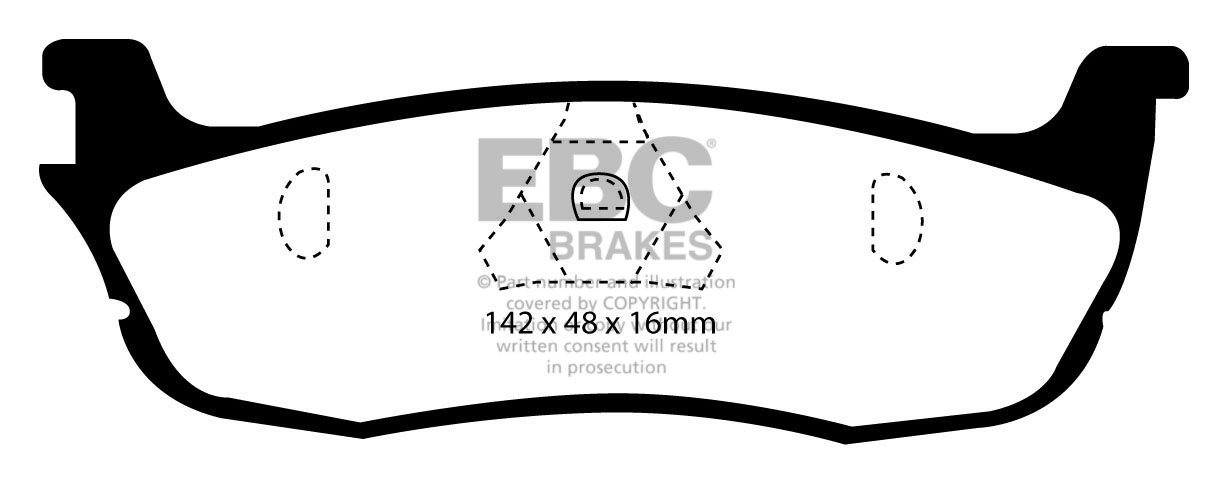 EBC Brakes FORD Expedition 4.6 97-99 Remblokken achterzijde