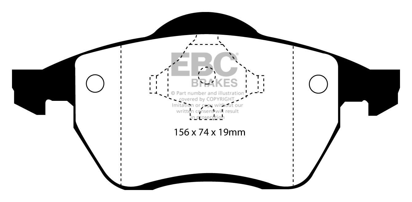 EBC Brakes SEAT Alhambra 1.8 Turbo 98-2000 Remblokken voorzijde