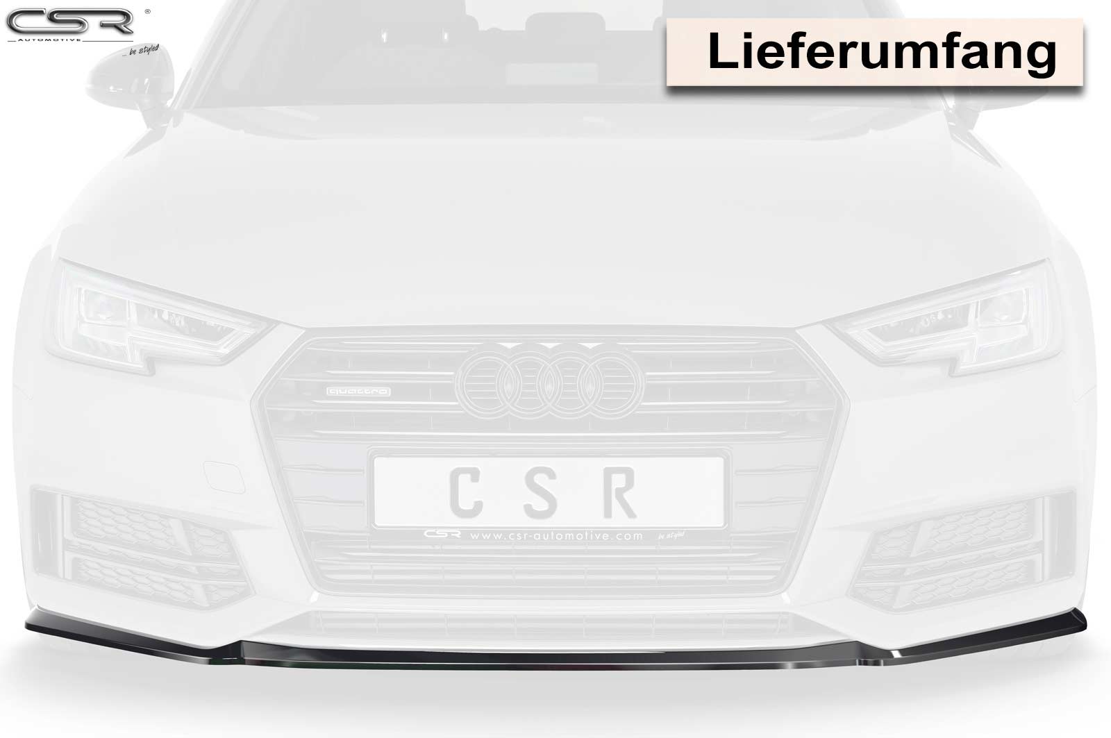 Voorspoiler Audi A4 B9 8W S-Line / S4 B9 8W Carbon look