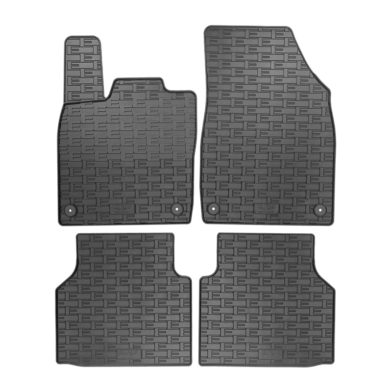 Rubber car mats set  Volkswagen ID.4 / ID.5 2020- & Skoda Enyaq iV 2020- incl. Coupé & Audi Q4 E-Tron (F4B) 2020- & Cupra Tavascan 2023- (4-pieces + fixing system)