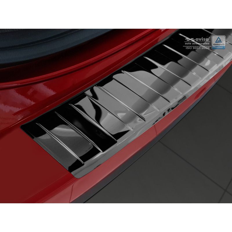 Black Mirror Stainless Steel Rear bumper protector  Mazda CX-5 II 2017- incl. Facelift 'Ribs'
