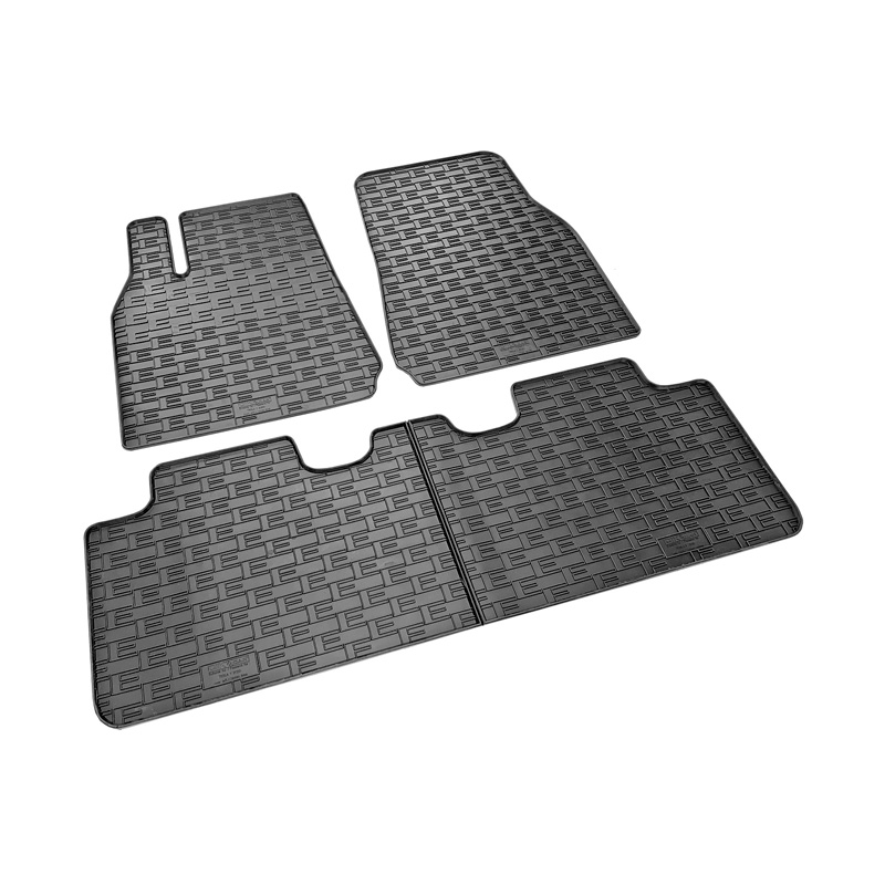 Rubber car mats set  Tesla Model Y 2020- (3-pieces + fixing system)