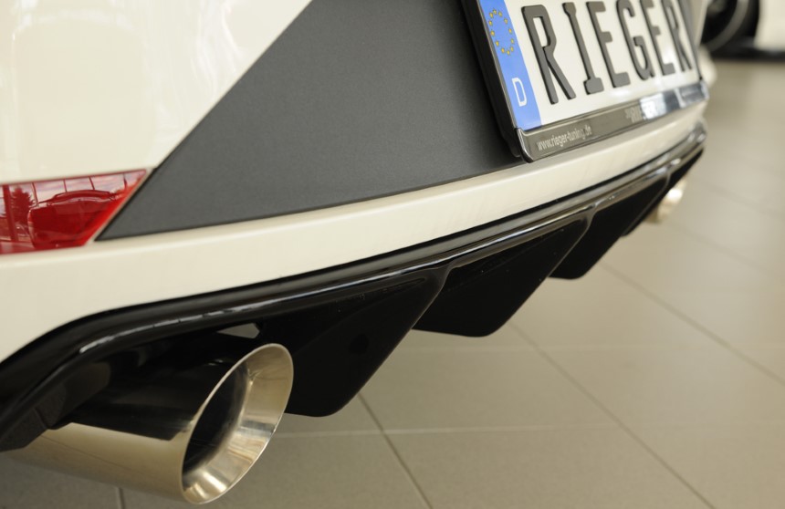 Diffuser passend voor Seat Leon FR ST (5F) Rieger Glans Zwart