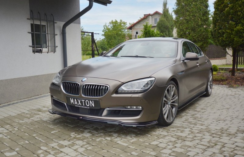 Voorspoiler passend voor BMW 6 GRAN COUPÉ Glanzend Zwart