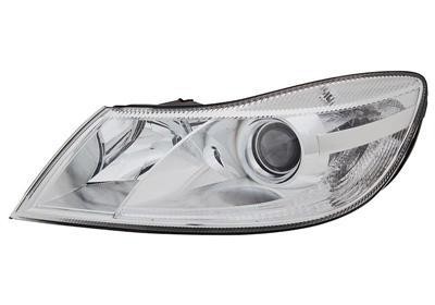 koplamp, H7+H1, elektr verstelb, incl stelmotortje, links Skoda