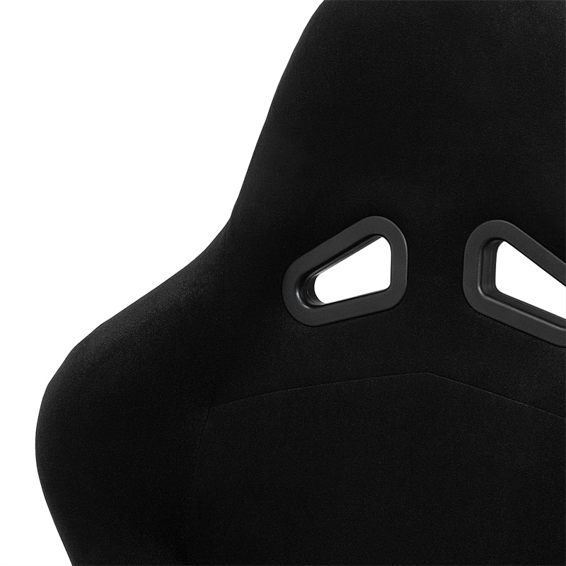 Sport seat 'Zandvoort' - Black - Non-reclinable back-rest - incl. slides