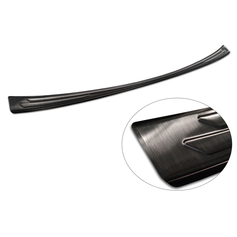 Black Stainless Steel Rear bumper protector  Lexus NX II 2021- 'Lines'