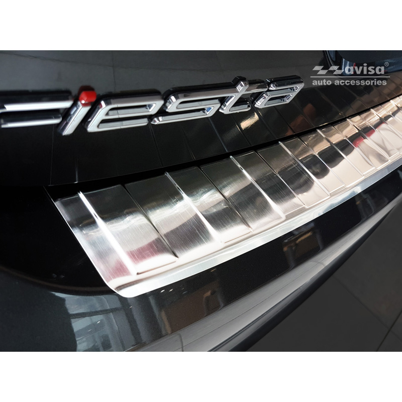 Stainless Steel Rear bumper protector  Ford Fiësta MK8 2017- & Ford Focus III Facelift 2014-2018 'Ribs'