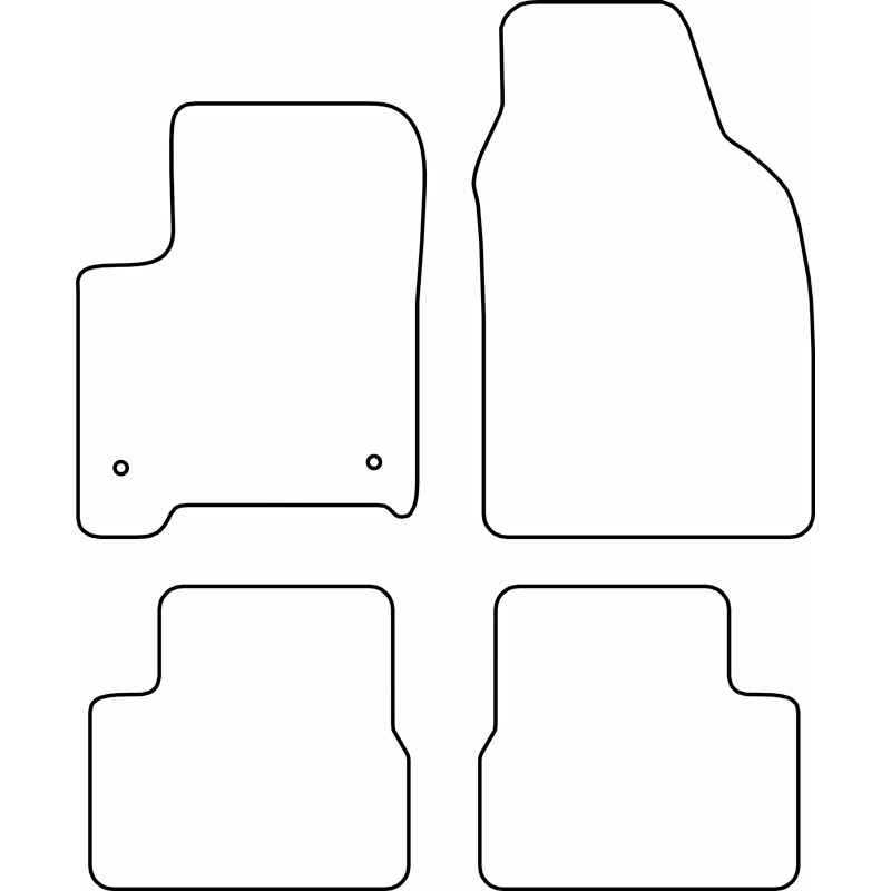 Set velour car mats  Fiat 500 Hybrid 2026-