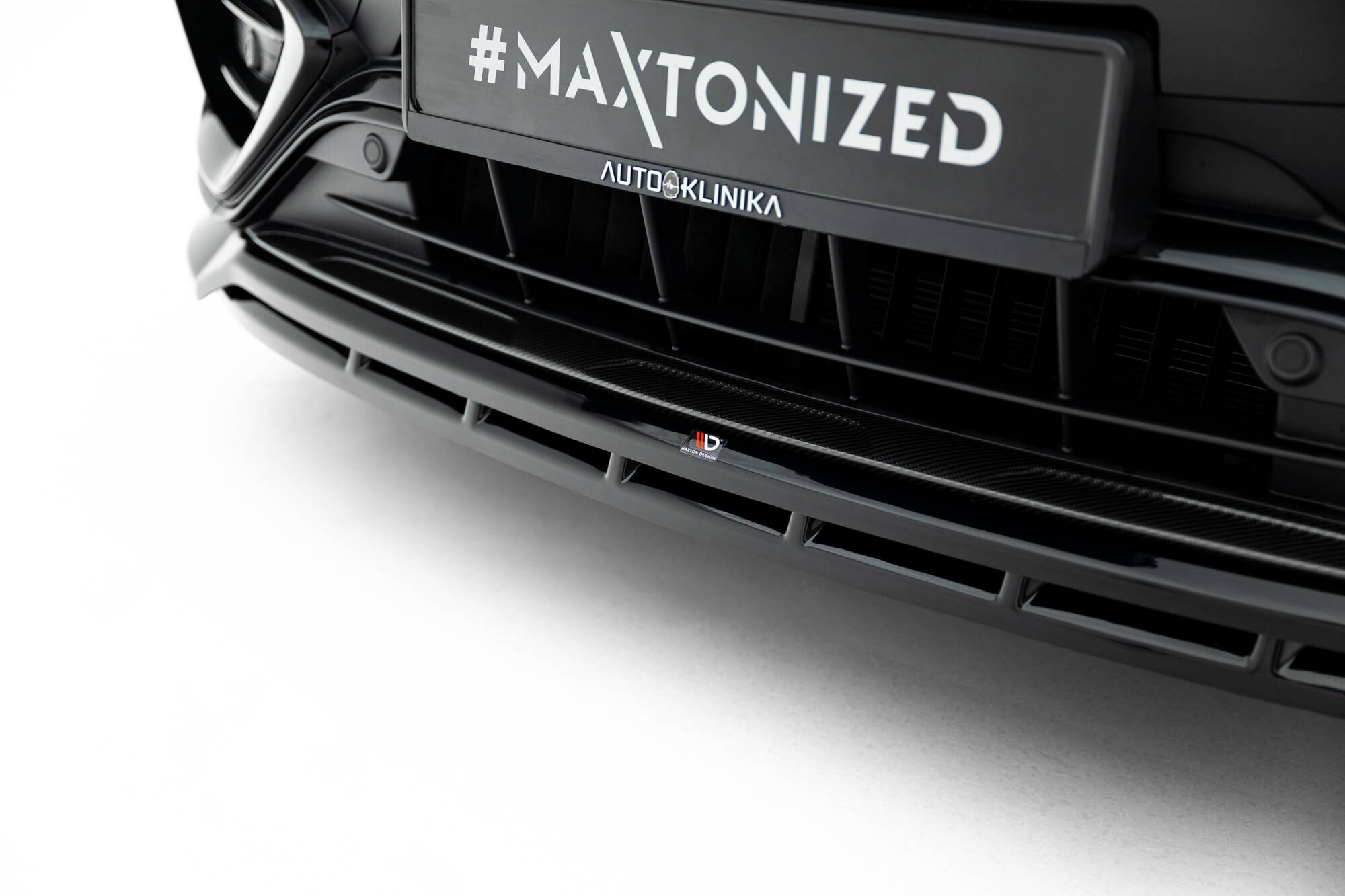 Voorspoiler passend voor Mercedes-AMG GLC 43 X254 Maxton Glanzend zwart