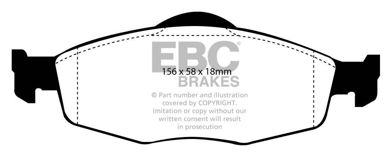 EBC Brakes FORD Mondeo (Sedan & Hatch) 1.8 TD 93-94 Remblokken v