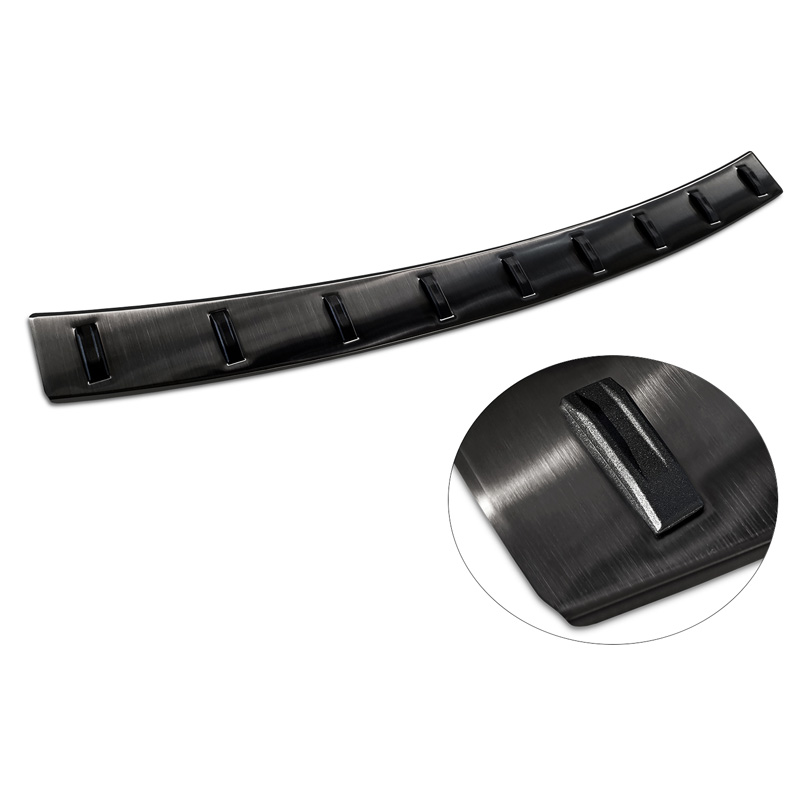 Black Stainless Steel Rear bumper protector  Skoda Octavia III 2013-2017 'STRONG EDITION'