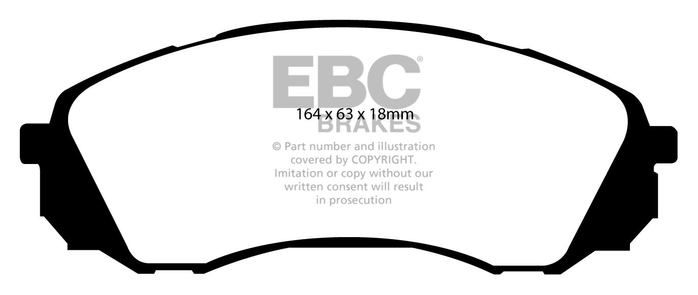 EBC Brakes KIA Sedona 2.2 TD 2009-.. Remblokken voorzijde